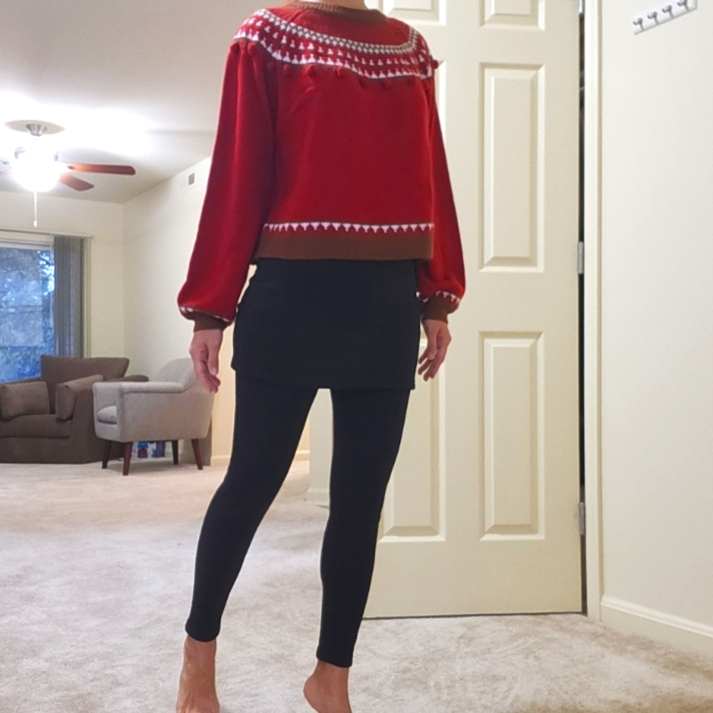 Fleece Fur Lined Skirt Leggings (Import)